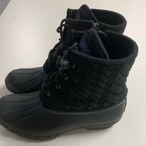 Black Sperry Saltwater Duck Boot
